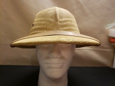 Safari hat helmet beige straw new adjustable to 25 inch lightweight