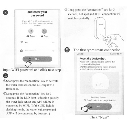 1-4 PCS Smart Wi-Fi Water Leak Sensor Detector Alarm Flood Leakage Level Alarm - Picture 13 of 16