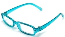 Teal Rectangular Framed Glasses for 18 inch Doll Clothes Girl Accessories