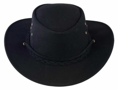 Western hat. 100% Australian wool. Size L 100% Australian Wool Hat in BLACK Nullarbor by Outback  main image 3
