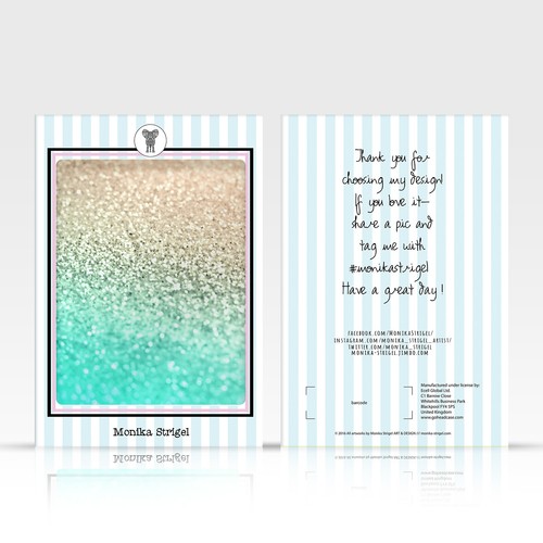 OFFICIAL MONIKA STRIGEL FROZEN GLITTER SOFT GEL CASE FOR SAMSUNG TABLETS 1 - Picture 7 of 14