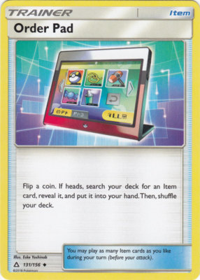 x4 Order Pad - 131/156 - Uncommon Pokemon SM5 Ultra Prism M/NM English