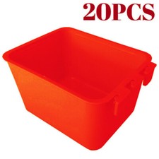 Cage Cups 20-pk Gray 1 Pint / 16 fl oz Hanging Feed  Water Cups Chicken Poultry