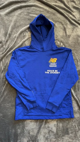 NEW BALANCE×salehe bembury Hoodie Heavyweight Cotton Yellow Print MT11565 Size S