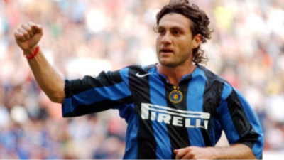 ウェア NIKE INTER MILANO VIERI 32 Game Shirt Inter Milan 2003 2004 Home Shirt Vieri #32 Football Soccer