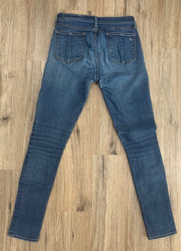 Rag & Bone Jeans 29 Skinny Stretch Mid Rise Bedford Medium Wash Denim Jean - Picture 2 of 15