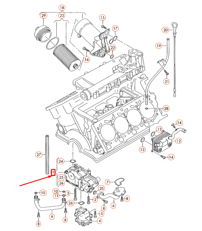 AUDI A4 B7 Oil Pump 079115103L NEW GENUINE eBay
