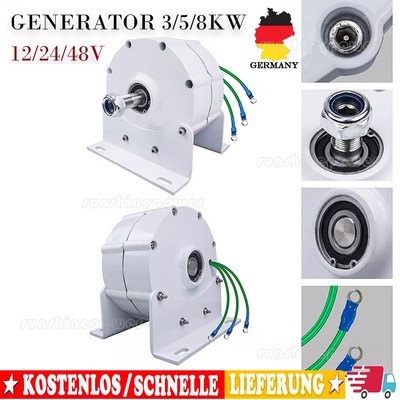 Wind Permanent Generator 3Phase Synchronous Alternator Motor 3/5/8KW 12V/24V/48V