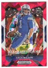 Zach Wilson 2021 Panini Prizm Draft Picks Prizms Red Ice #182 All American