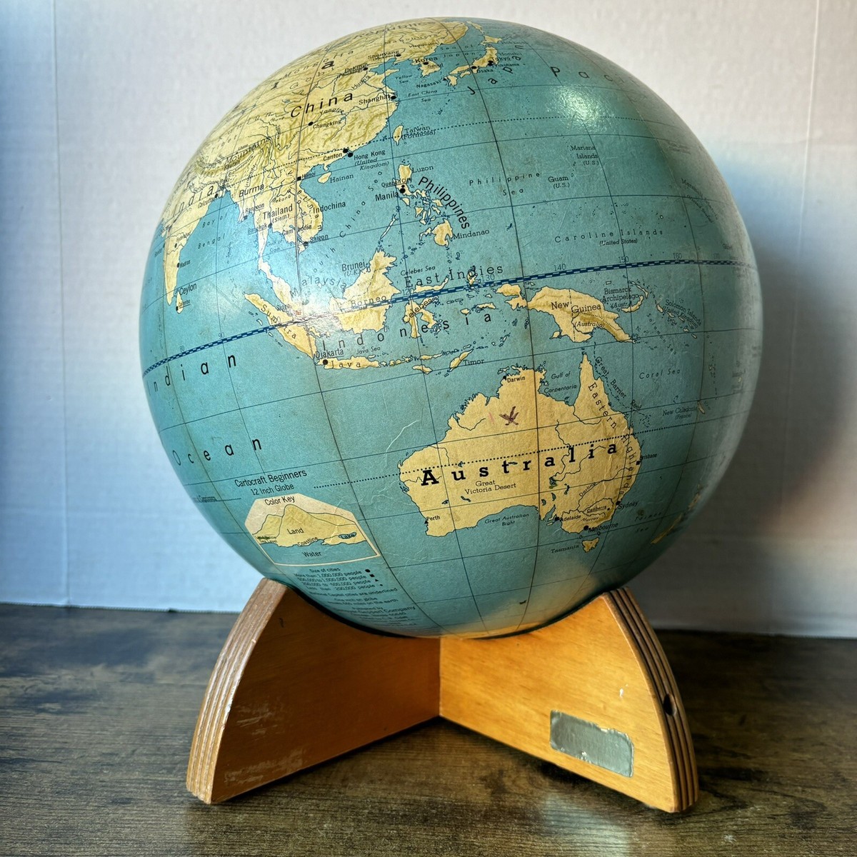 60s ビンテージDENOYER GEPPERT社製 地球儀 アメリカン雑貨 60s ビンテージDENOYER GEPPERT社製 地球儀 アメリカン雑貨 60s