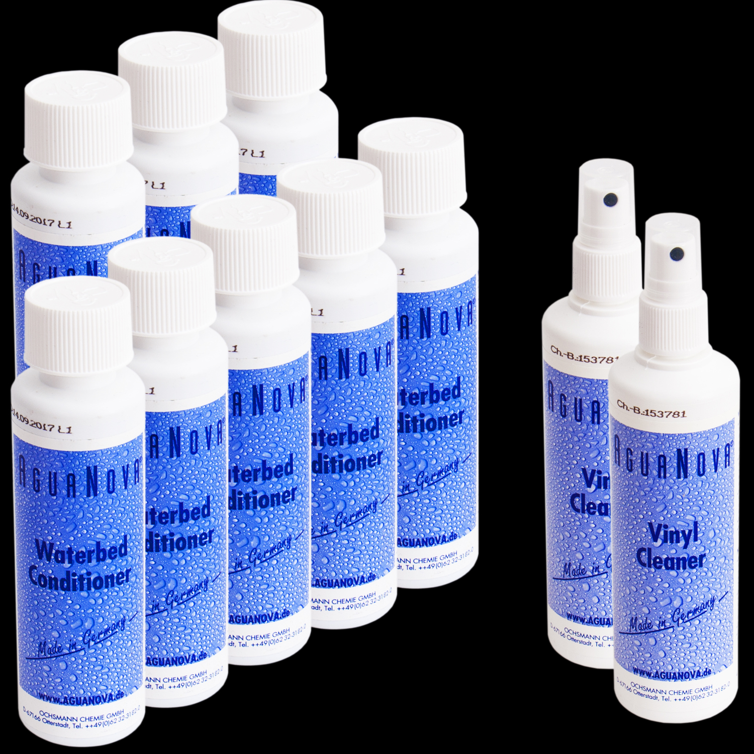 Agua Nova Waterbed Pflege Set - 12-tlg Mit Conditioner & Reiniger