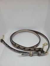 Coach Black and Tan Printed Leather Crossbody Strap