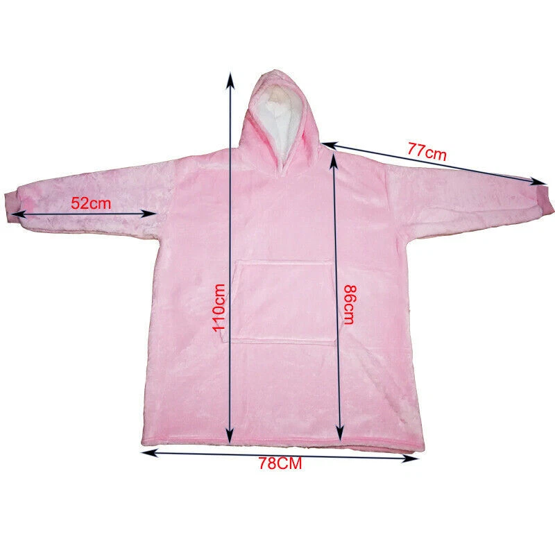 Deckenpullover Pullover Decke Kuschel Hoodie Oversize Unisex für Frauen Männer - Bild 2 von 4