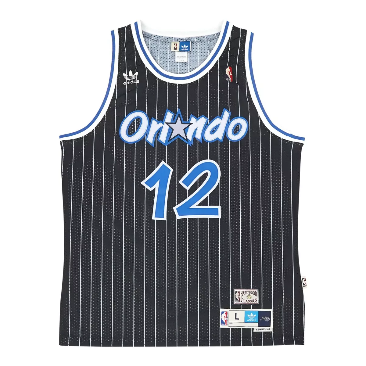 Orlando Magic Dwight Howard Jersey Adidas Pinstripe NBA Throwback Sewn Med  Men