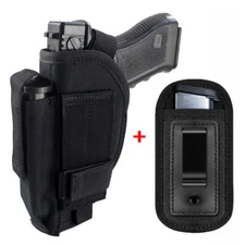 Tactical OWB Right Hand Pistol Gun Holster with Extra Magazine Pouch Mag Holder