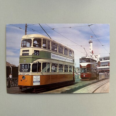Glasgow 1297 and Edinburgh 35 Double Decker Blackpool Vintage Postcard AA