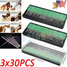 90 Pcs Diamond Burr Bits Drill Set Rotary Multi Tool Accessories Kit For Dremel