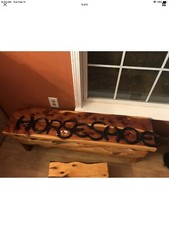 Customized Sign, Art, Western Decor, Constructed FromMetal Horseshoes