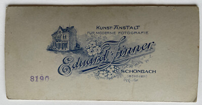 orig. KAB Kabinett Foto Fotografie Herr Mann Mode um 1890 Schönbach Böhmen