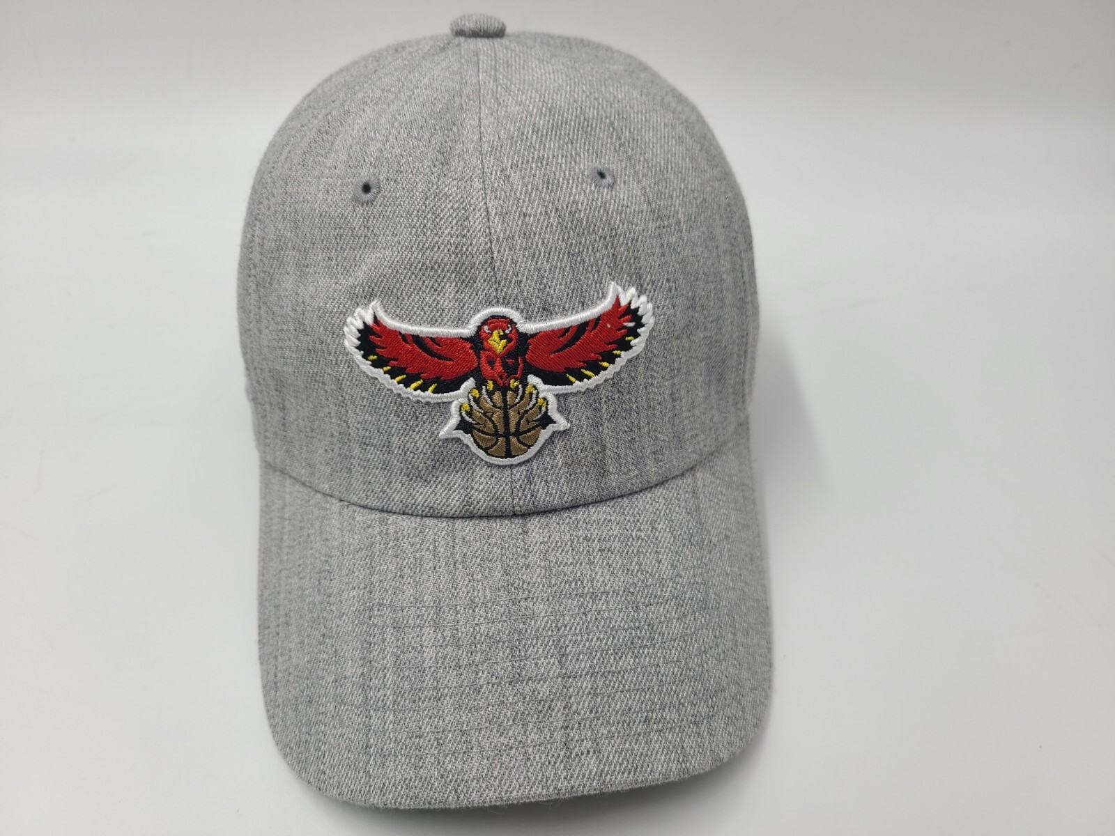 Atlanta Hawks Mitchell & Ness Strapback Adjustable Hat Cap Wool Blend NBA Gray