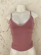 New ZARA Pink strappy crop tank top Camisole Sleeveless V neck Size S 2855