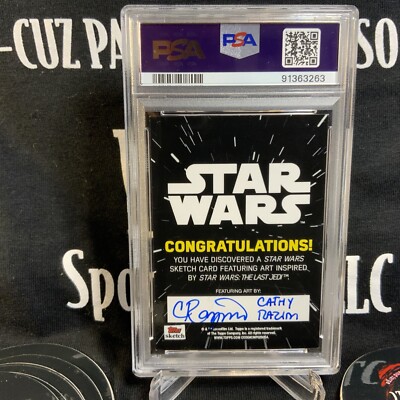 2017 Topps Star Wars The Last Jedi Sketch Cards 1/1 Cathy Razim