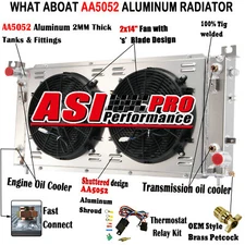 3 Row Radiator Shroud Fan FOR 2014-20 Chevy Silverado 1500 GMC Sierra Yukon ASI.