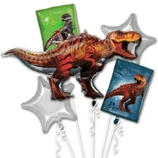 Anagram JURASSIC WORLD Foil Balloon Bouquet 5 Piece