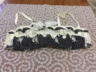   By simona Barbieri Bra size  it 2a us 32a eu 75a white black Unpadded underwir