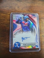 2024 Bowman’s Best Of On Card Refractor Auto SP #B24-PG Pablo Guerrero Rangers