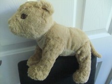 10" TAN PALE GINGER LEOPARD CAT ORANGE BLACK EYES SOFT CUDDLY TOY TEDDY BEAR ZOO