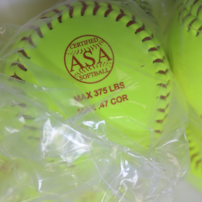 Lot De 6 Balles De Softball MacGregor X100 - Jaunes, Compression 375 - NEUVES