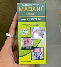 Madani Gold Pain Reliver Oil Roll on 25ml Cold Blocked Nose Muscle Pain Reliver