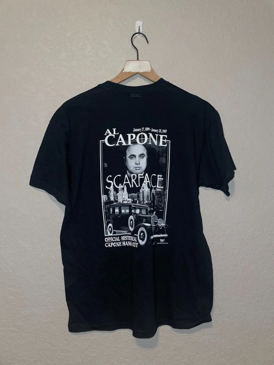 2009 Gildan Al Capone Scarface Scar Face Black Graphic Historical Shirt Tee M Me