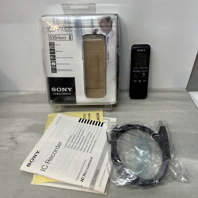 SONY ICD-PX820 (2GB, 535 HR) Handheld Voice Recorder Open Box