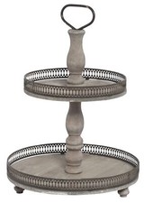 dekorative Dekoetagere Küchenetagere 2-stufig vintage Landhaus Stil shabby Optik