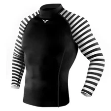 Take Five Mens Skin Tight Compression Base Layer Running Shirt S~2XL Black 210
