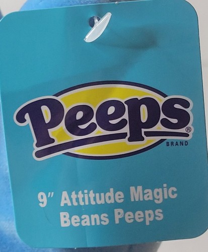 Peeps 9 Zoll Blue Attitude Magic Beans Peeps Bunny Blau Plüsch Brille Schnurrbart - Bild 8 von 9