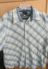 Claiborne Mens Long Sleeve Shirt XL Designer Geometric Office Party Casual Dress