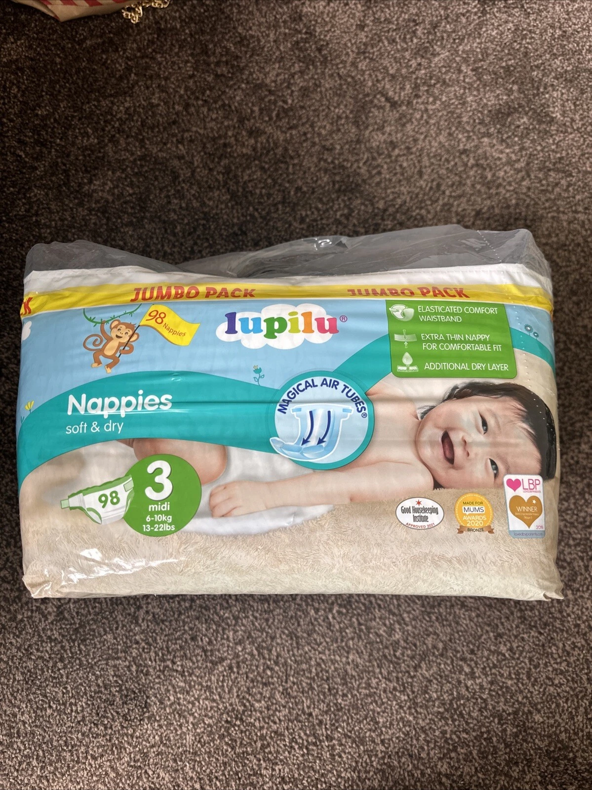 Lupilu Size 3 Nappies Midi Jumbo 98 Pack BNIB
