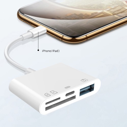 4 in 1 OTG Camera Card Reader to USB Adapter SD TF For iPhone iPad iPod Touch - Picture 8 of 11
