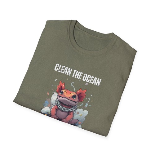 Axolotl Save the Ocean T-Shirt | Wildlife Lover Tee Conservation & Activist Gift - Picture 21 of 57