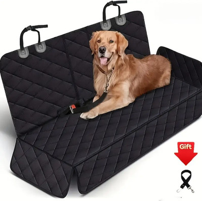 Dog Car Seat Cover for Back Seat,600D Heavy Duty Dog Hammock for Car with Side