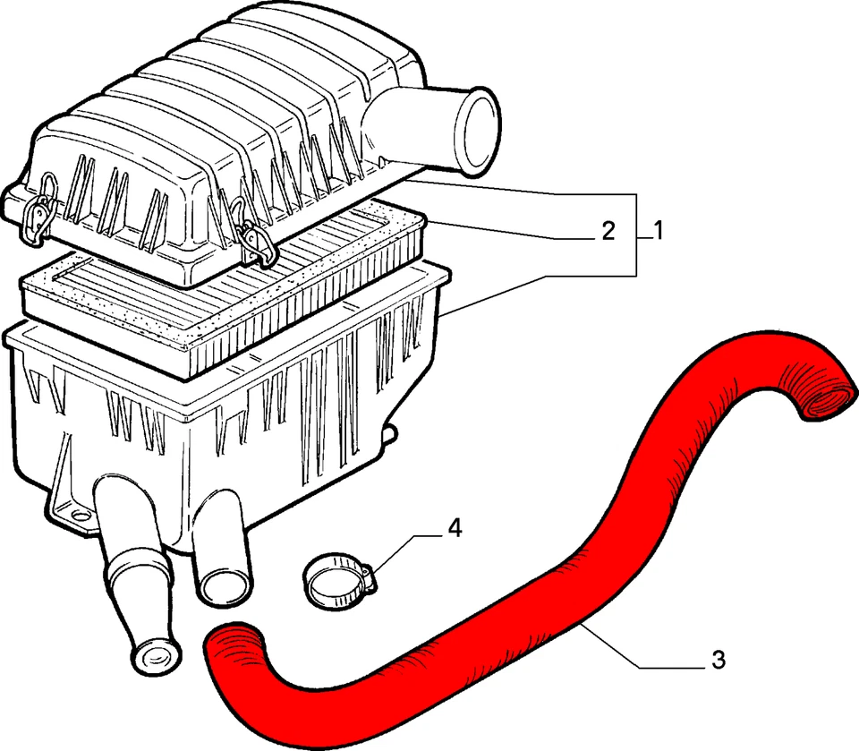 TUBO FLESSIBILE ESTENDIBILE ASPIRAZIONE AIRBOX FIAT PANDA 141 OE 7756525 - Immagine 2 di 4