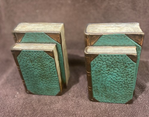 Fermalibri usati vintage realisticamente eleganti in rame incassato gesso - Foto 5 di 6