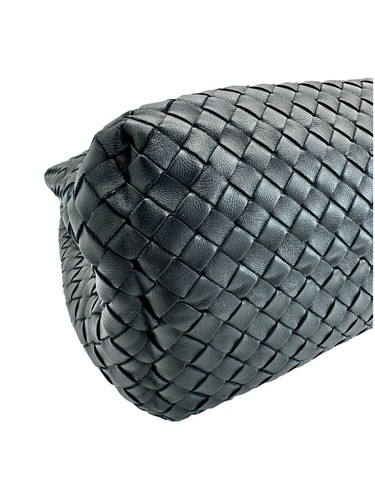 Borsa Bottega Veneta doppia catena borsa a tracolla borsetta pelle nera hobo - Foto 8 di 13