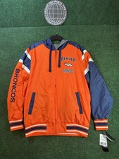 Denver Broncos NFL Team Apparel Reversible Hoodie Coat Jacket Mens Large