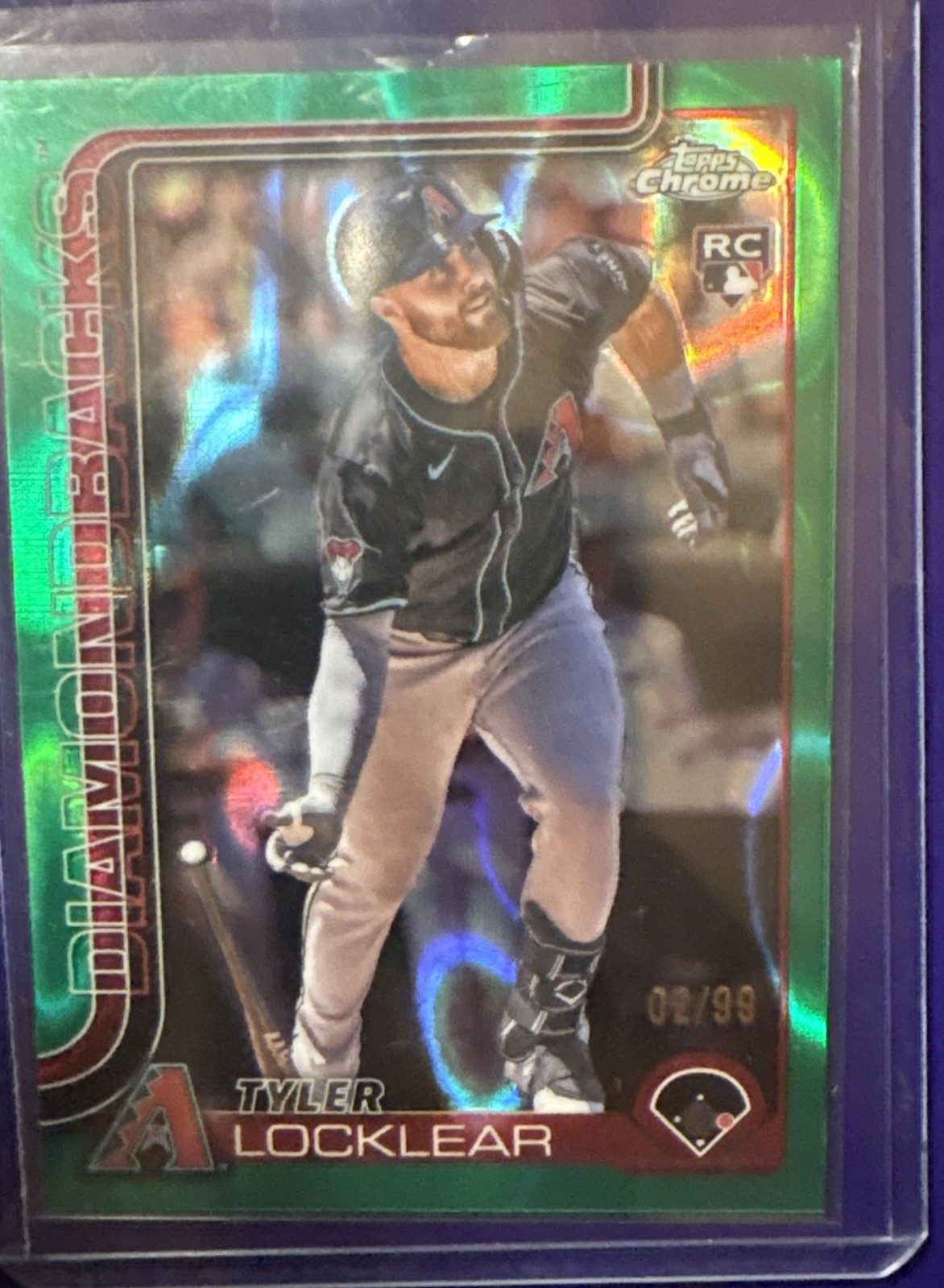 2025 Topps Chrome Update Series - Tyler Locklear #USC80 Green Refractor /99 (RC)
