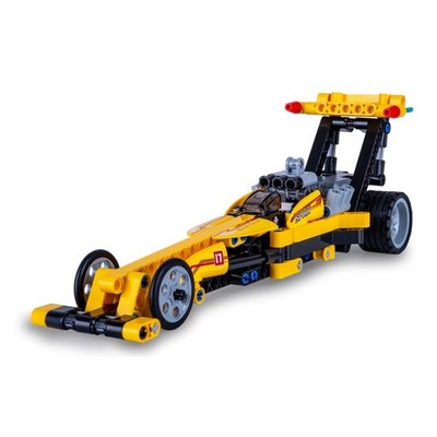 CaDA Drag Racing gelb 1:29 Bricks Klemmbaustein