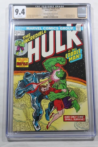 Incredible Hulk #174 CGC 9.4 White pages Marvel Comics 4/74 Pedigree Grade!